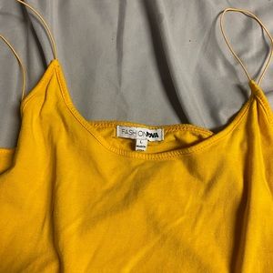 Yellow fashion nova bodysuit. Worn twice. Super cute, no tear or stains. L.